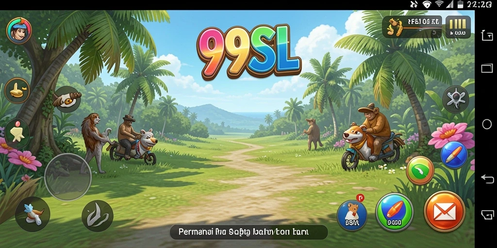 Screenshot gameplay 99SL yang penuh warna dan menyenangkan.