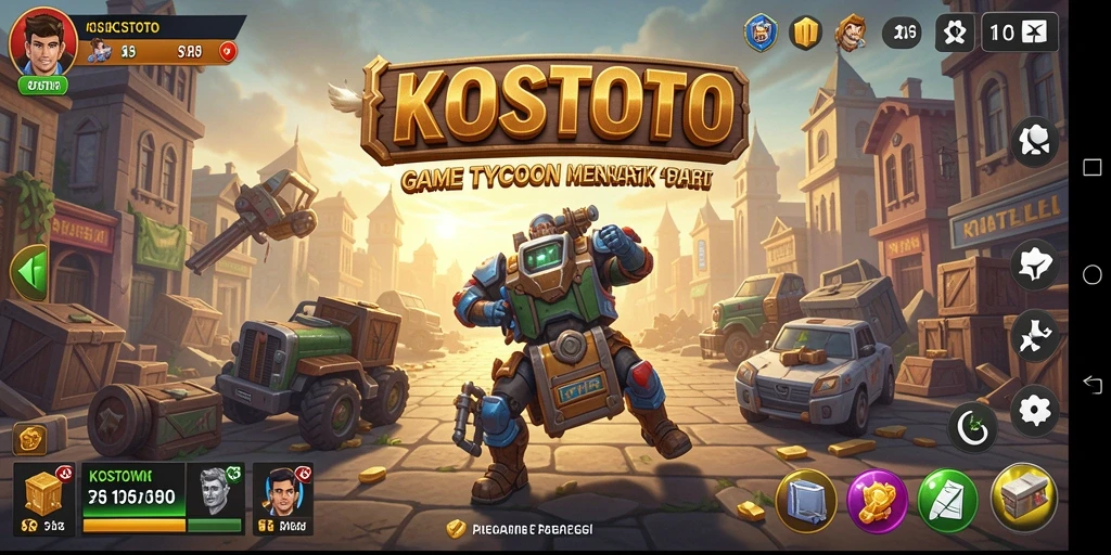 Tampilan antarmuka gameplay KOSTOTO yang menarik.
