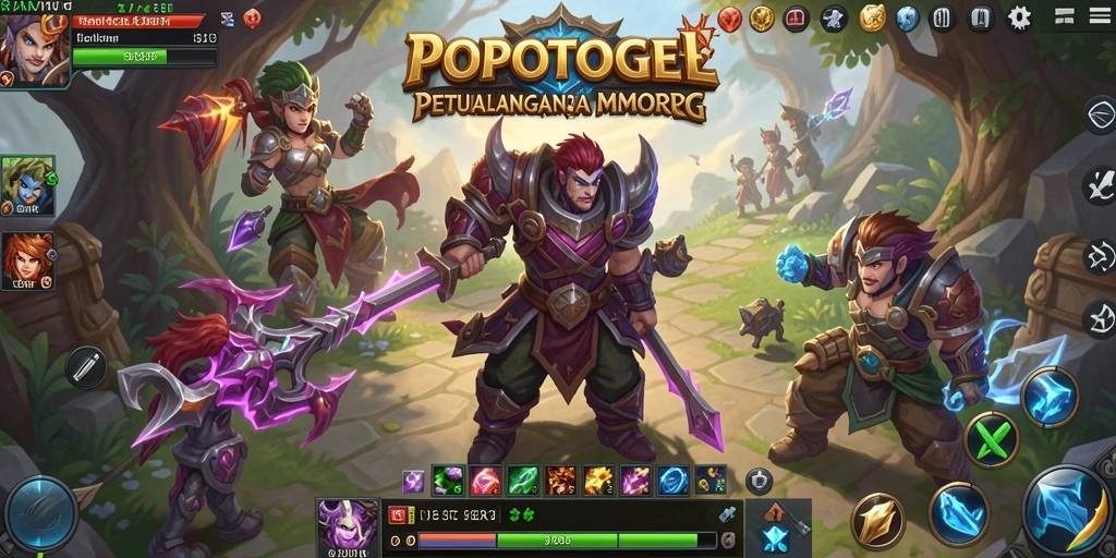 Tampilan gameplay seru dalam dunia <strong>POPOTOGEL</strong> sebagai MMORPG.