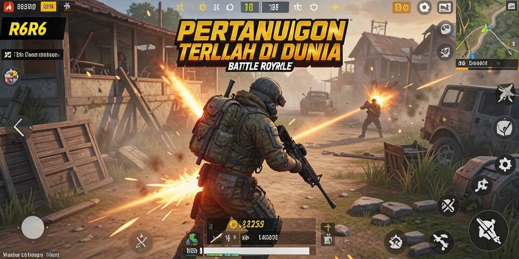 Gameplay mendebarkan dalam R6R6, pertarungan seru Battle Royale.